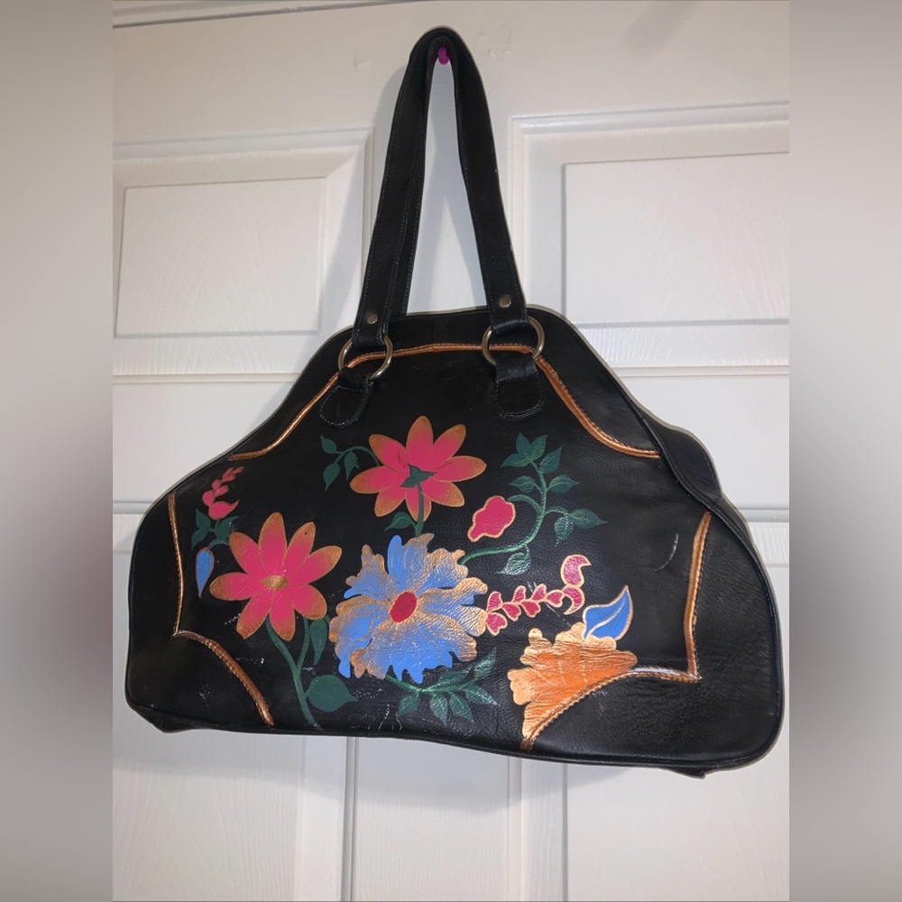 Biacci hand painted Floral Bag - Picture 2 of 16